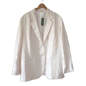 nwt H&M Relaxed-Fit Single-Breasted Blazer in Cream - Size XXL